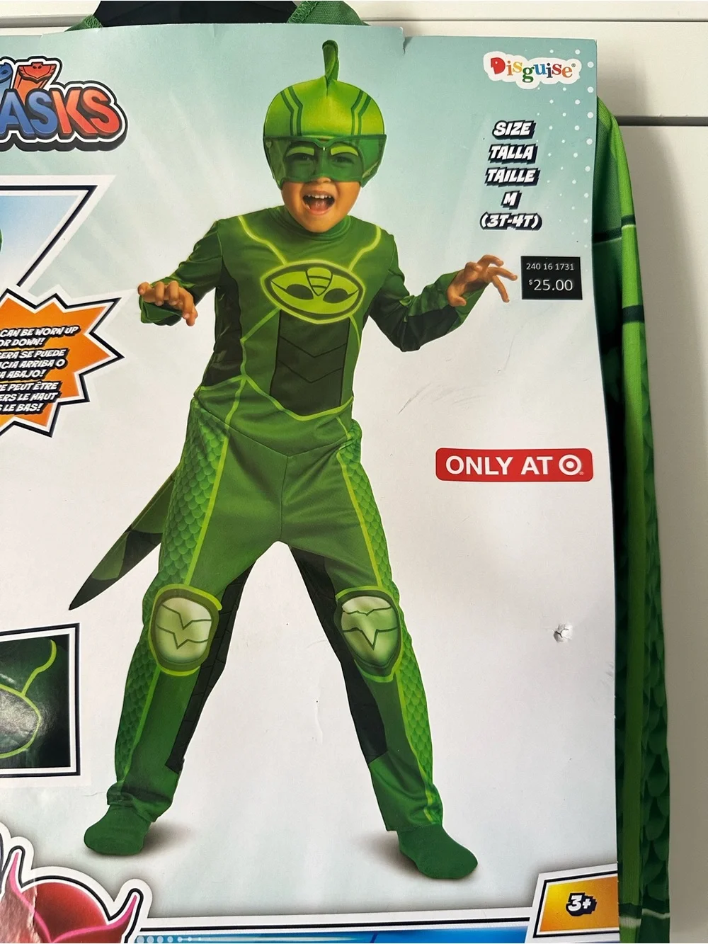 PJ Masks Gekko Kids Costume 3T-4T Bright Green